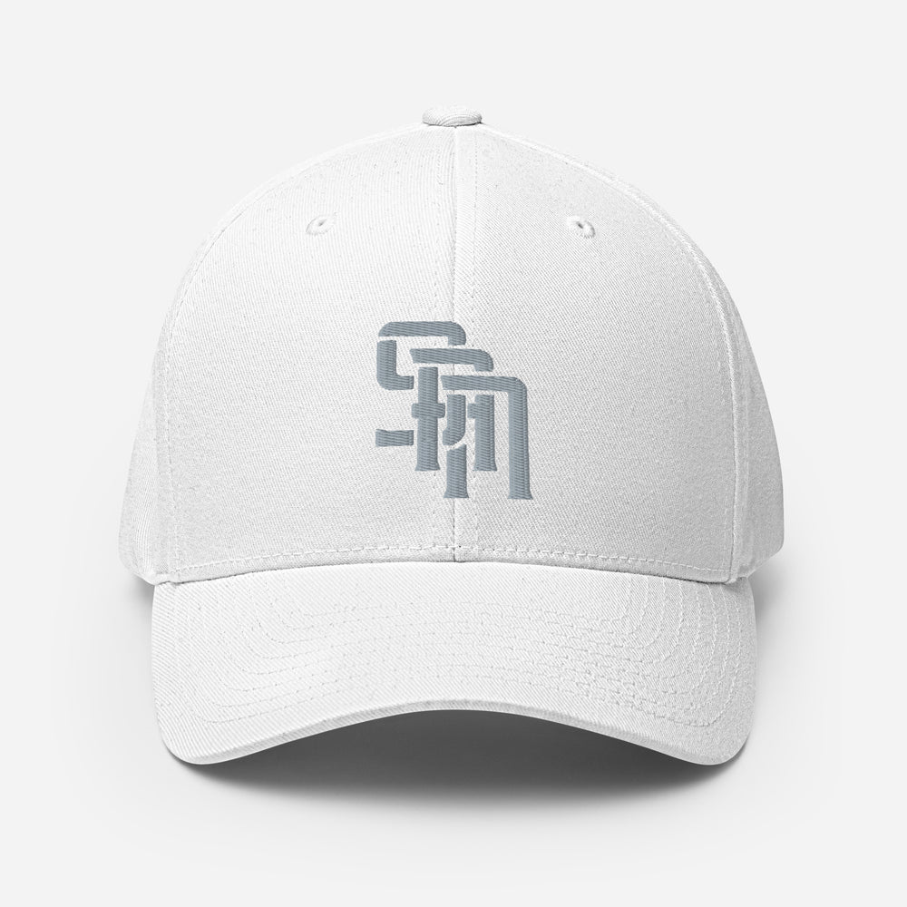 "SAN" Structured Twill Cap | E Luna Brand PREMIUM | 4 Grey Thread Logos | 3D Puff Edition