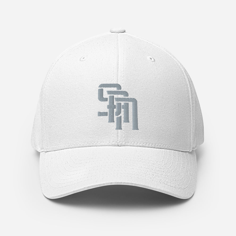 "SAN" Structured Twill Cap | E Luna Brand SELECT | 3 Grey Thread Logos | 3D Puff Edition