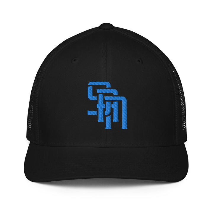 "SAN" Closed-Back Trucker Cap | E Luna Brand CORE | 1 Aqua/Teal Thread Logo