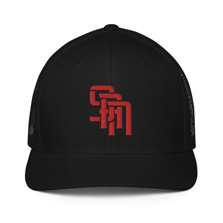 "SAN" Closed-Back Trucker Cap | E Luna Brand CLASSIC | 1 Red Thread Logo | 3D Puff Edition