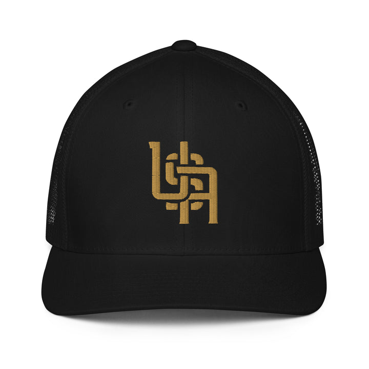 "USA" Closed-Back Trucker Cap | E Luna Brand CLASSIC | 1 Old Gold Thread Logo