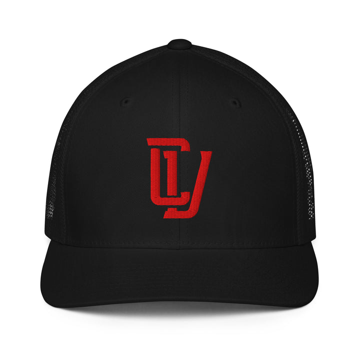 "CV" Closed-Back Trucker Cap | E Luna Brand CLASSIC | 1 Red Thread Logo | 3D Puff Edition