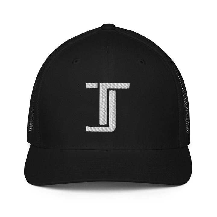 "TJ" Closed-Back Trucker Cap | E Luna Brand CLASSIC | 1 White Thread Logo | 3D Puff Edition