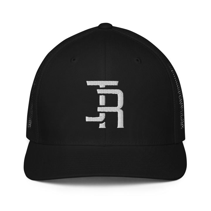 "JR" Closed-Back Trucker Cap | E Luna Brand CLASSIC | 1 White Thread Logo | 3D Puff Edition