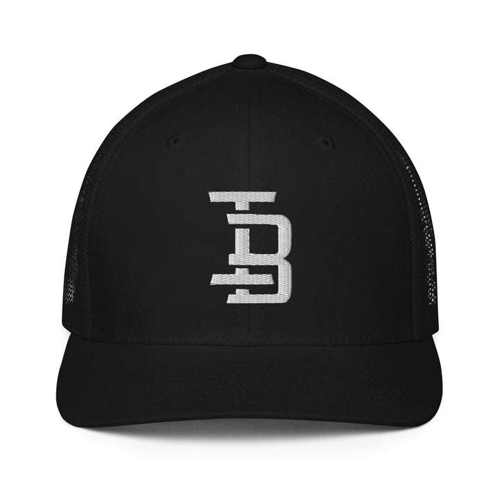 "IB" Closed-Back Trucker Cap | E Luna Brand CLASSIC | 1 White Thread Logo | 3D Puff Edition
