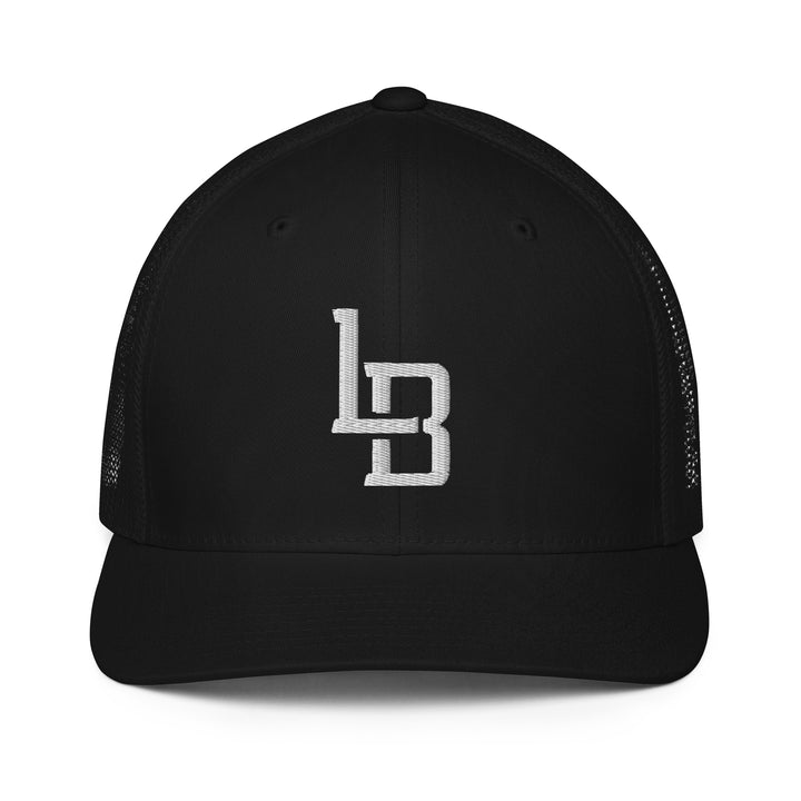 Long Beach "LB" CLASSIC Closed-Back Trucker Cap — front view