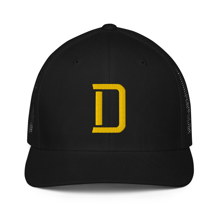 "D" Closed-Back Trucker Cap | E Luna Brand CORE | 1 Gold Thread Logo