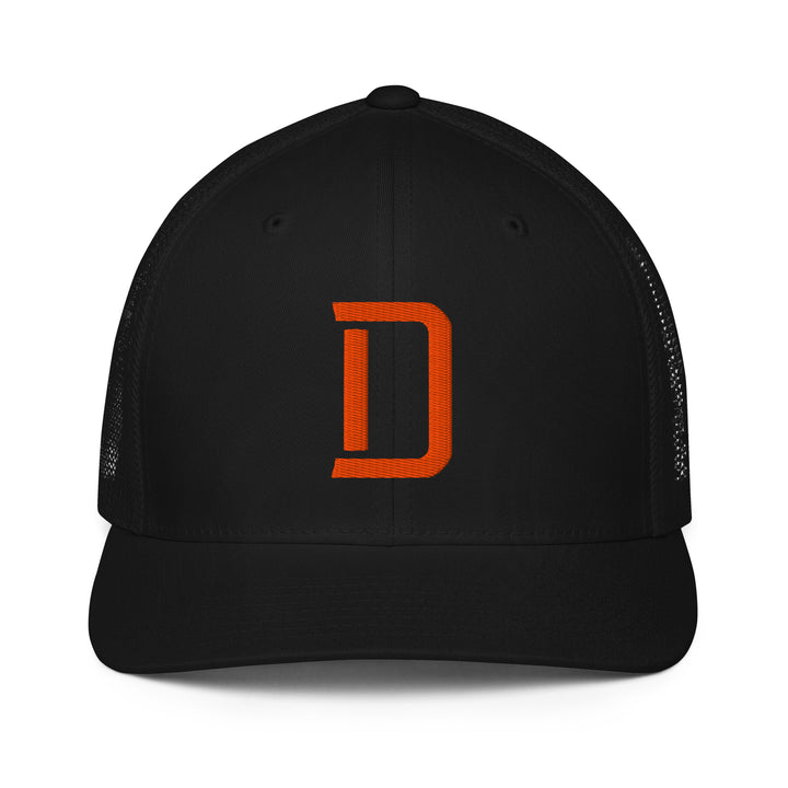 "D" Closed-Back Trucker Cap | E Luna Brand CORE | 1 Orange Thread Logo