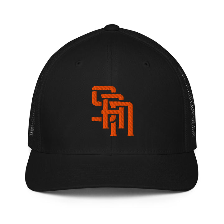 "SAN" 2.0 Closed-Back Trucker Cap | E Luna Brand CORE | 1 Orange Thread Logo