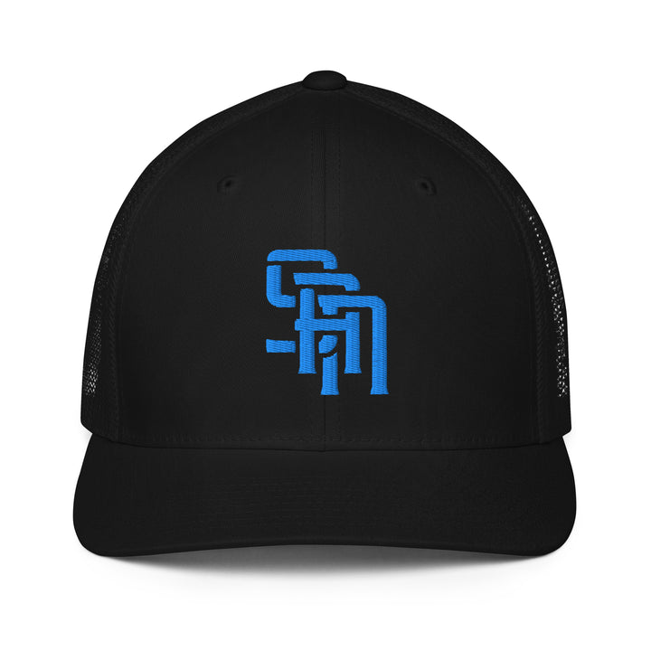 "SAN" 2.0 Closed-Back Trucker Cap | E Luna Brand CORE | 1 Aqua/Teal Thread Logo