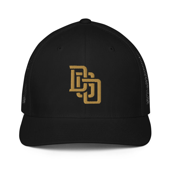"DGO" Closed-Back Trucker Cap | E Luna Brand CORE | 1 Old Gold Thread Logo