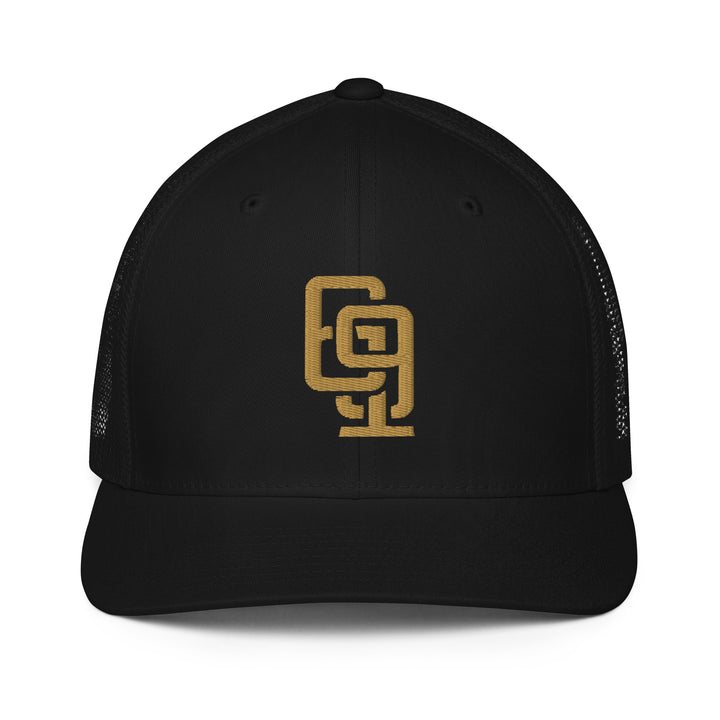 "619" Closed-Back Trucker Cap | E Luna Brand CORE | 1 Old Gold Thread Logo