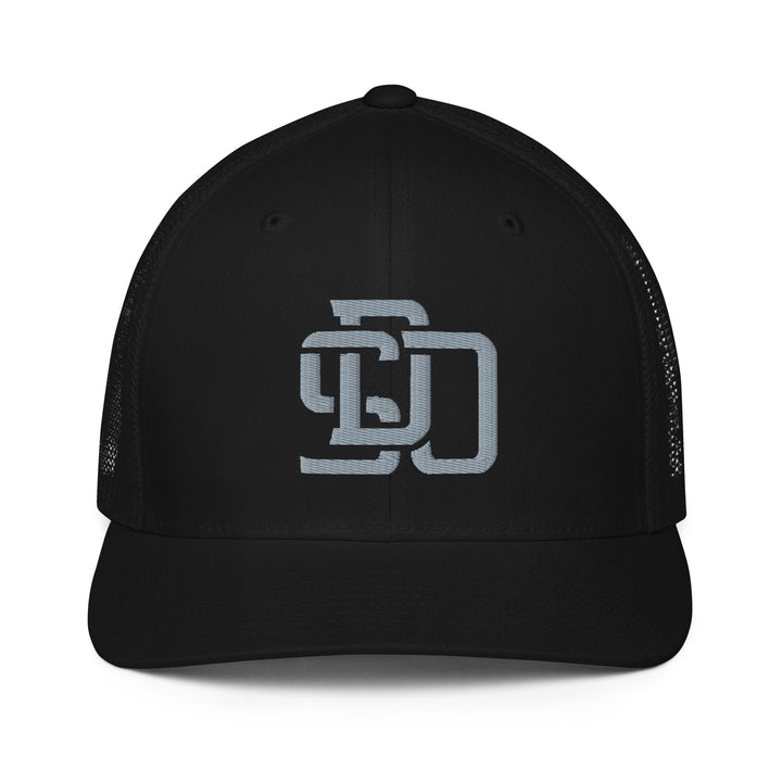 "SDO" Closed-Back Trucker Cap | E Luna Brand CLASSIC | 1 Grey Thread Logo | 3D Puff Edition