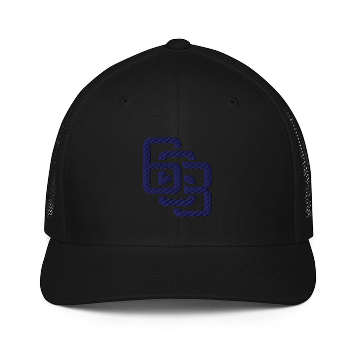 "663" Closed-Back Trucker Cap | E Luna Brand CLASSIC | 1 Navy Thread Logo | 3D Puff Edition