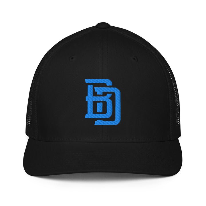 "BD" Closed-Back Trucker Cap | E Luna Brand CORE | 1 Aqua/Teal Thread Logo