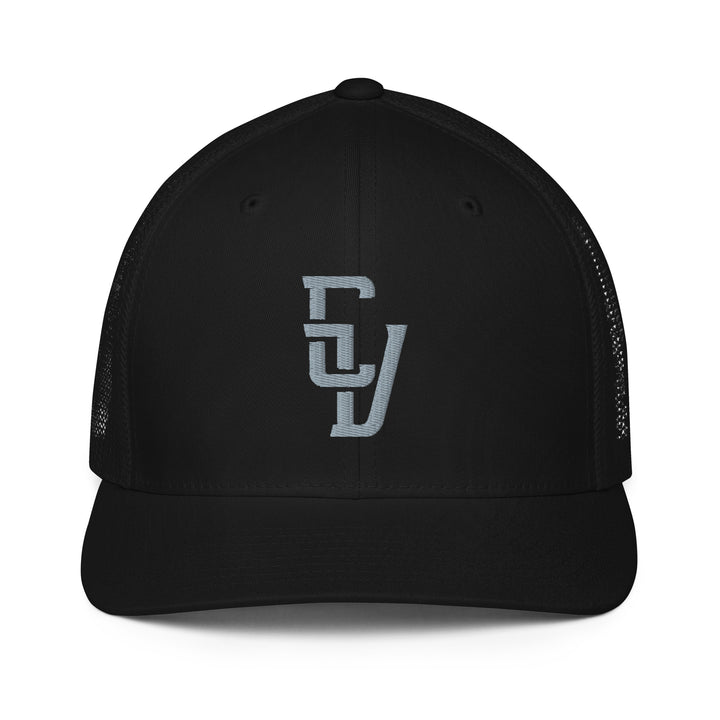 "CV" 2.0 Closed-Back Trucker Cap | E Luna Brand CLASSIC | 1 Grey Thread Logo | 3D Puff Edition