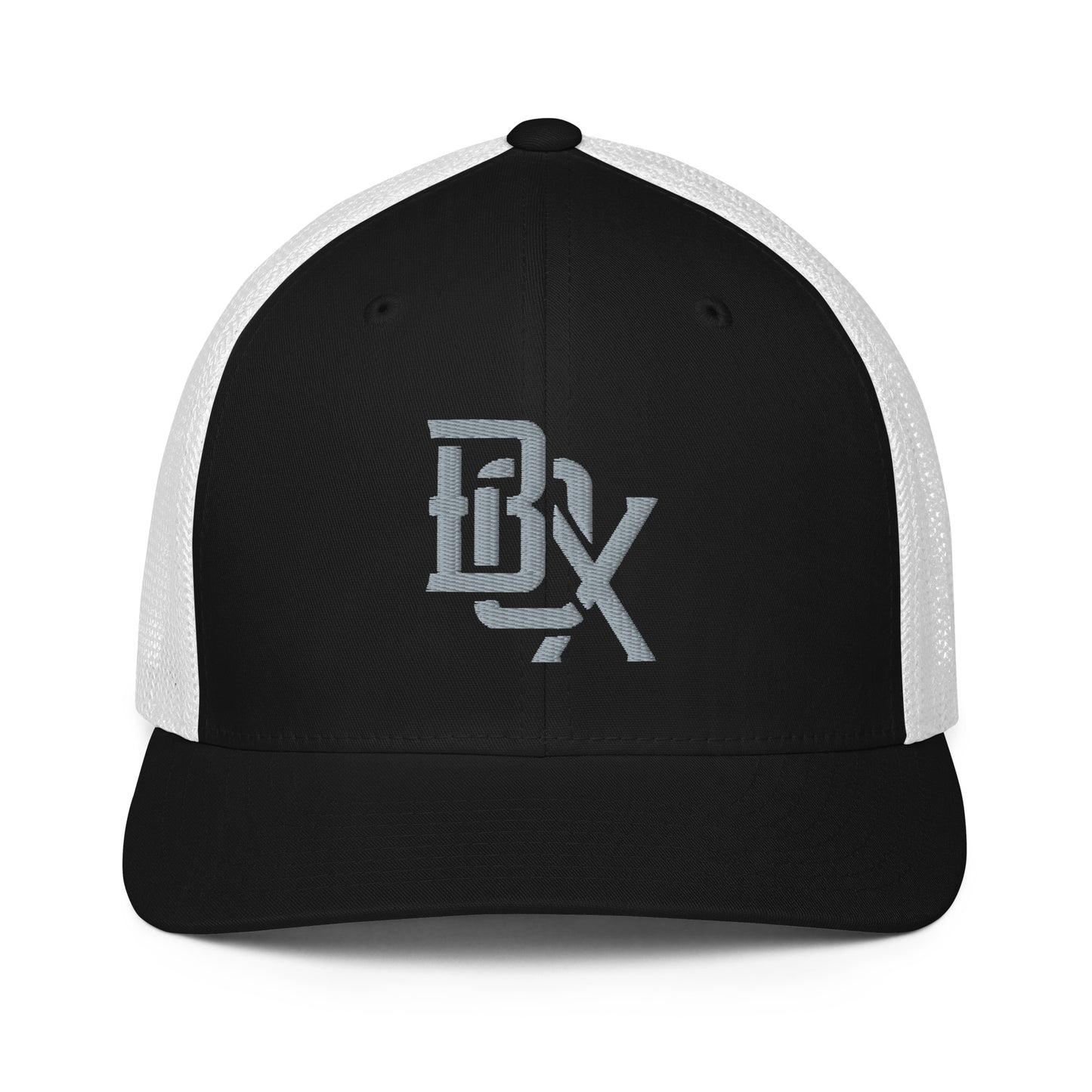 "BOX" Closed-Back Trucker Cap | Flexfit 6511 | E Luna CLASSIC Solocrest 1 Grey Thread Front Logo