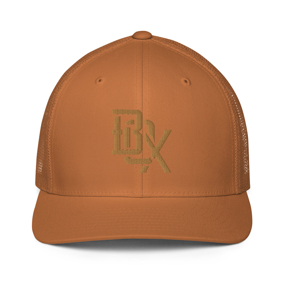 "BOX" Closed-Back Trucker Cap | E Luna Brand CORE | 1 Old Gold Thread Logo