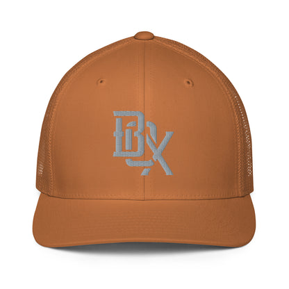 "BOX" Closed-Back Trucker Cap | Flexfit 6511 | E Luna CLASSIC Solocrest 1 Grey Thread Front Logo