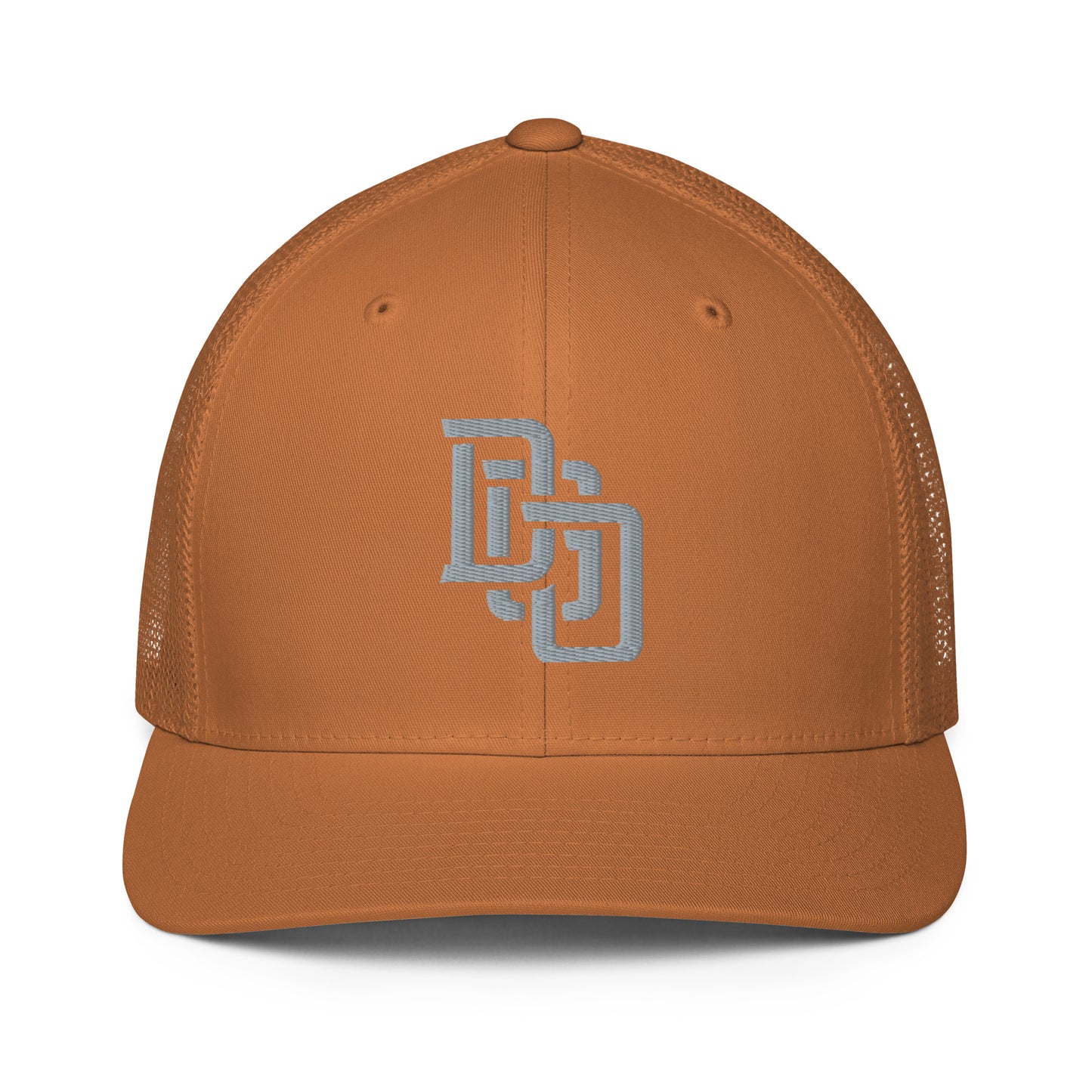 "DGO" Closed-Back Trucker Cap | Flexfit 6511 | E Luna CLASSIC Solocrest 1 Grey Thread Front Logo