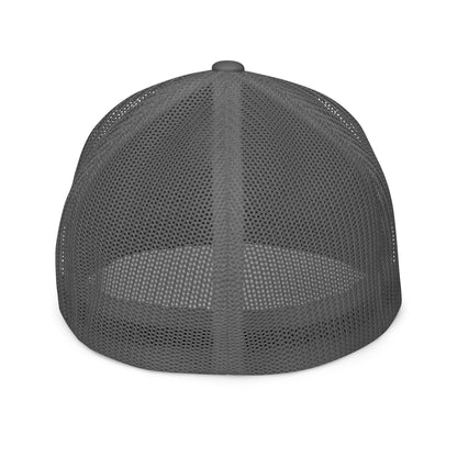 "619" Closed-Back Trucker Cap | Flexfit 6511 | E Luna CLASSIC Solocrest 1 Orange Thread Front Logo