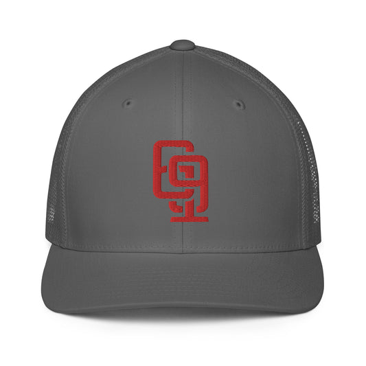 "619" Closed-Back Trucker Cap | E Luna Brand CLASSIC | 1 Red Thread Logo | 3D Puff Edition
