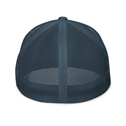 "SAN" Closed-Back Trucker Cap | Flexfit 6511 | E Luna Brand CLASSIC Solocrest 1 Grey Thread Front Logo