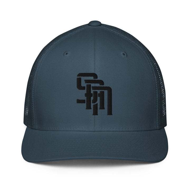 "SAN" Closed-Back Trucker Cap | E Luna Brand CLASSIC | 1 Black Thread Logo | 3D Puff Edition