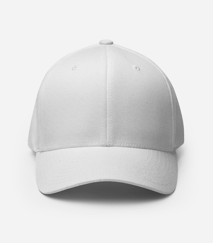 Blank black Flexfit 6277 Structured Twill Cap, front view