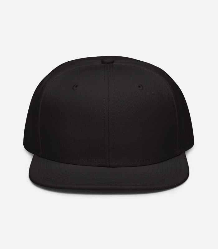Blank black Otto Cap 125-978 Snapback, front view