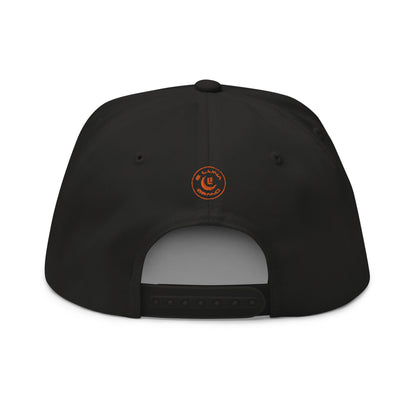 "DGO" Flat Bill Cap | Yupoong 6007 | E Luna SELECT Tricrest 3 Orange Thread Front, Left Side & Back Logos