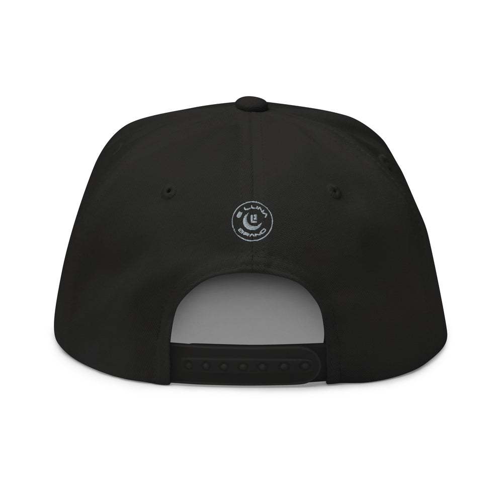 "SAN" Flat Bill Cap | E Luna Brand SELECT | 3 Grey Thread Logos | 3D Puff Edition