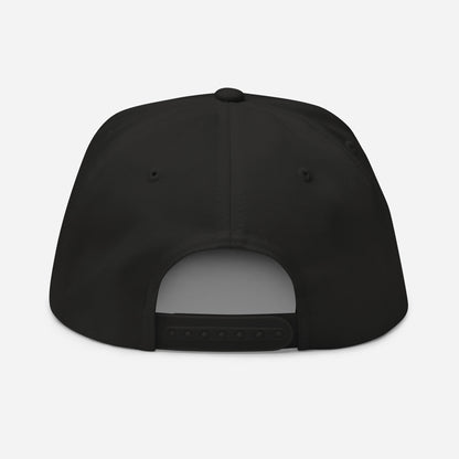 "SAN" Flat Bill Cap | Yupoong 6007 | E Luna Brand ESSENTIAL Duocrest 2 Royal Thread Logos: Front & Left