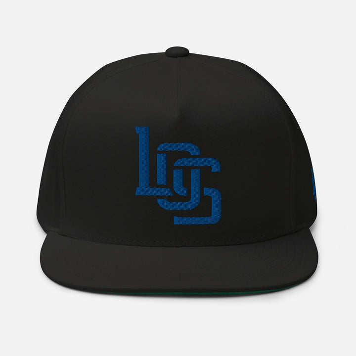 "LOS" Flat Bill Cap | E Luna Brand ESSENTIAL | 2 Royal Thread Logos
