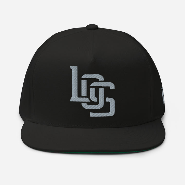 "LOS" Flat Bill Cap | E Luna Brand ESSENTIAL | 2 Grey Thread Logos