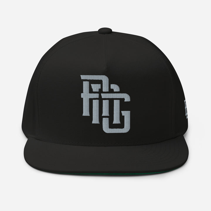 "ANG" Flat Bill Cap | E Luna Brand ESSENTIAL | 2 Grey Thread Logos