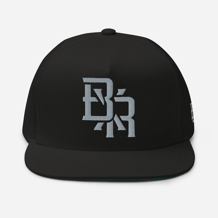 "BXR" Flat Bill Cap | E Luna Brand ESSENTIAL | 2 Grey Thread Logos