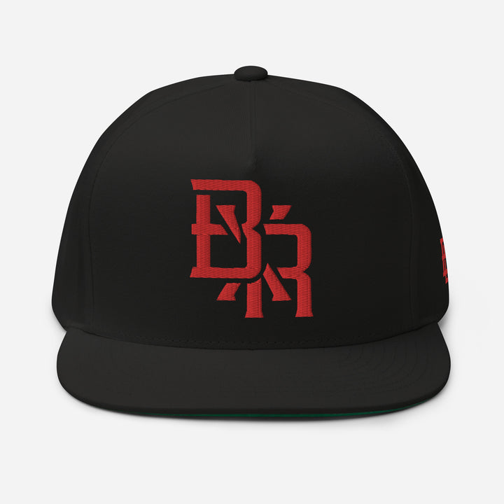 "BXR" Flat Bill Cap | E Luna Brand ESSENTIAL | 2 Red Thread Logos