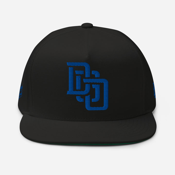 "DGO" Flat Bill Cap | E Luna Brand PREMIUM | 4 Royal Thread Logos | 3D Puff Edition
