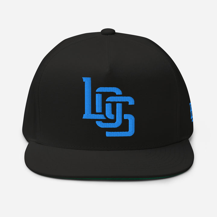 "LOS" Flat Bill Cap | E Luna Brand SELECT | 3 Aqua/Teal Thread Logos [3D Puff Edition]