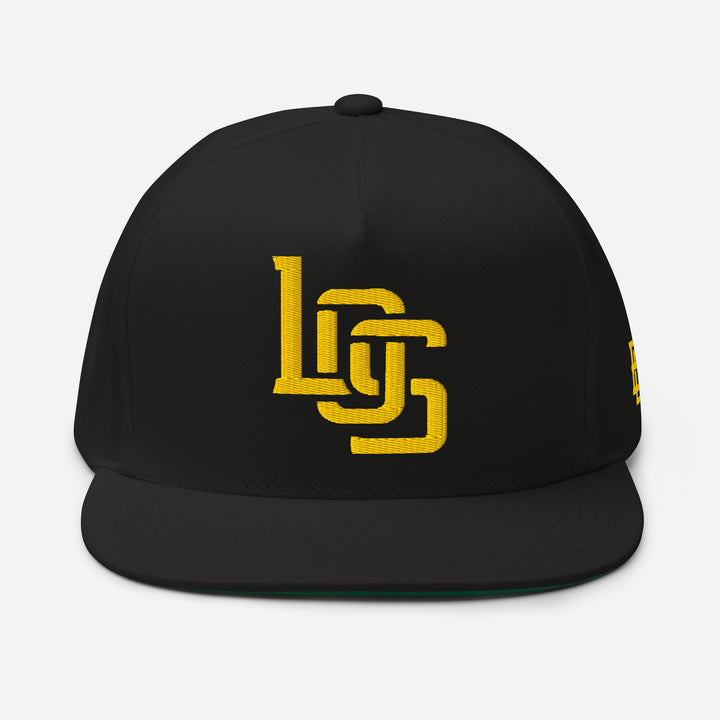 "LOS" Flat Bill Cap | E Luna Brand SELECT | 3 Gold Thread Logos [3D Puff Edition]