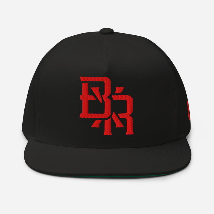 "BXR" Flat Bill Cap | E Luna Brand SELECT | 3 Red Thread Logos [3D Puff Edition]