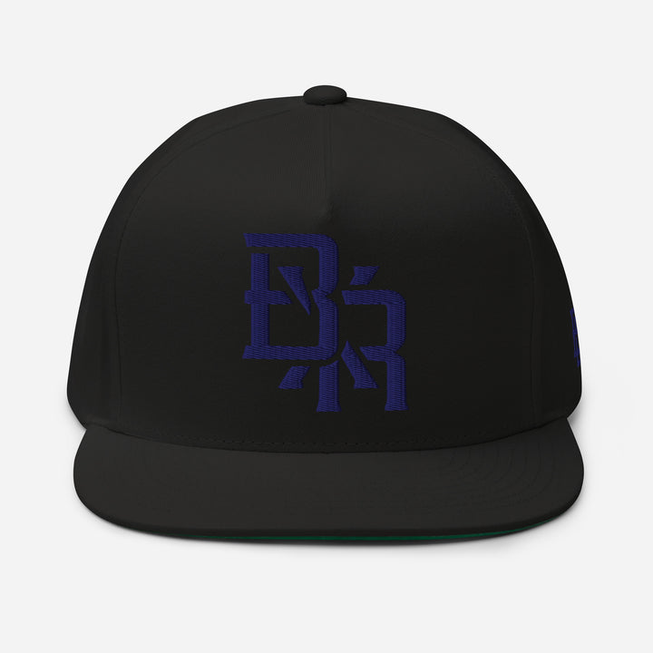 "BXR" Flat Bill Cap | E Luna Brand SELECT | 3 Navy Thread Logos [3D Puff Edition]
