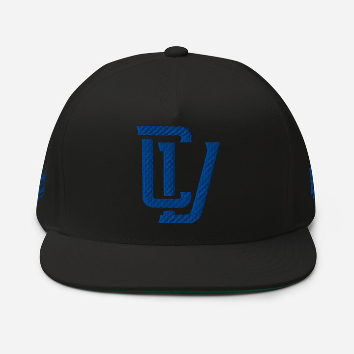 "CV" Flat Bill Cap | E Luna Brand PREMIUM | 4 Royal Thread Logos | 3D Puff Edition