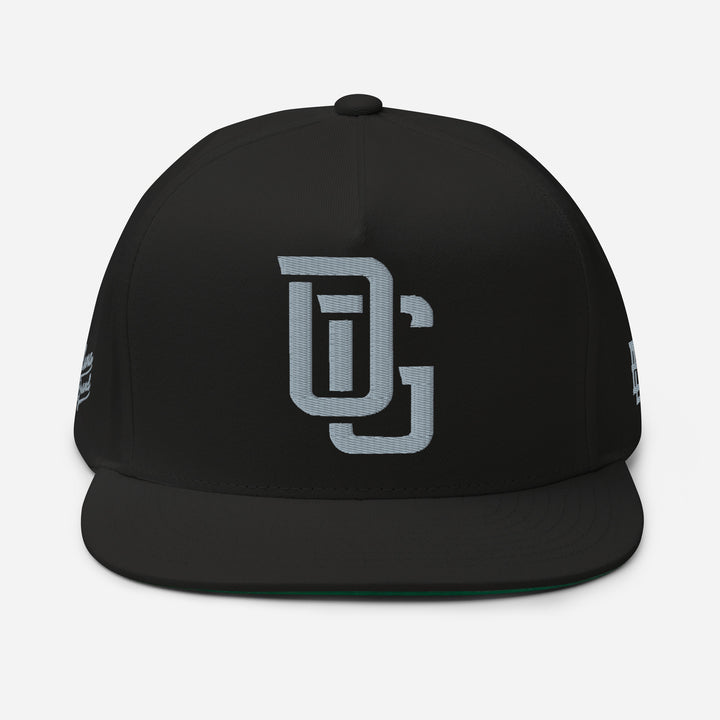 "OG" Flat Bill Cap | E Luna Brand PREMIUM | 4 Grey Thread Logos | 3D Puff Edition