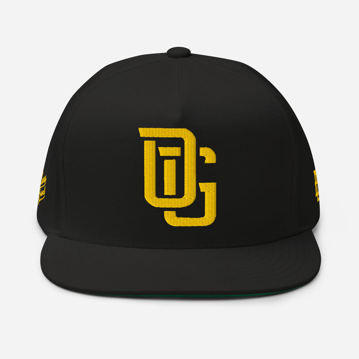 "OG" Flat Bill Cap | E Luna Brand PREMIUM | 4 Gold Thread Logos | 3D Puff Edition