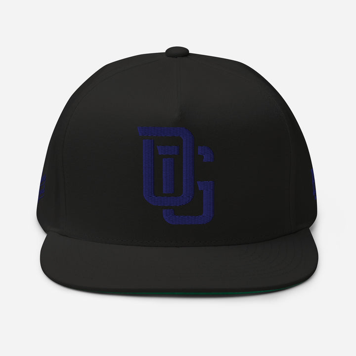 "OG" Flat Bill Cap | E Luna Brand PREMIUM | 4 Navy Thread Logos | 3D Puff Edition