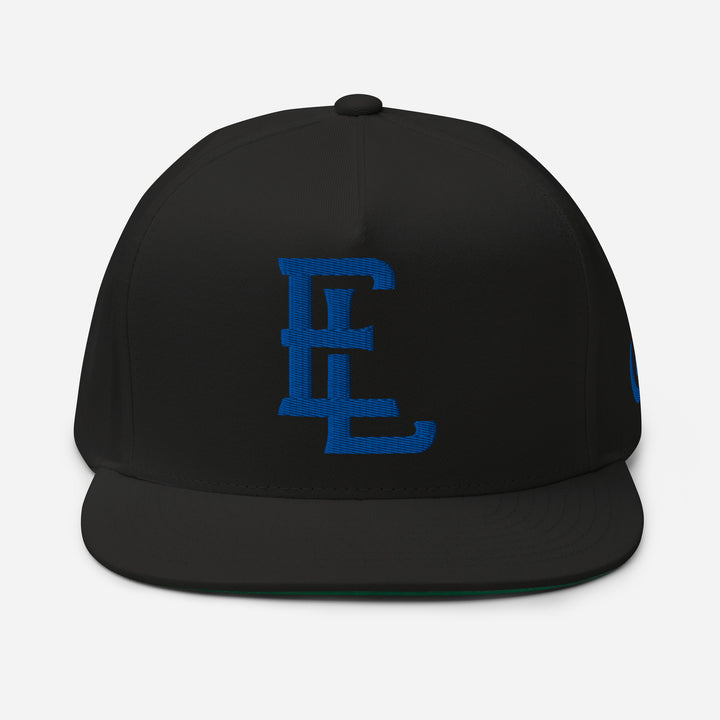 "EL" Flat Bill Cap | E Luna Brand SELECT | 3 Royal Thread Logos | 3D Puff Edition