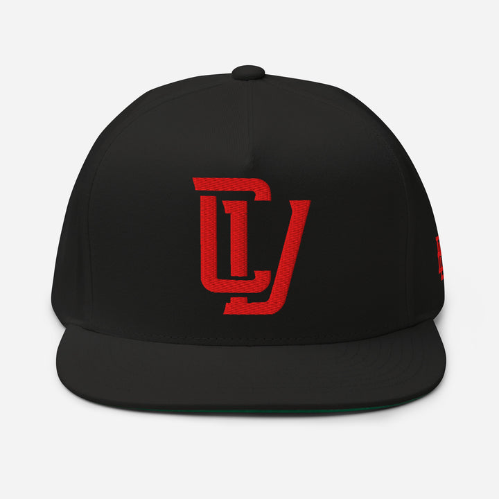 "CV" Flat Bill Cap | E Luna Brand ESSENTIAL | 2 Red Thread Logos