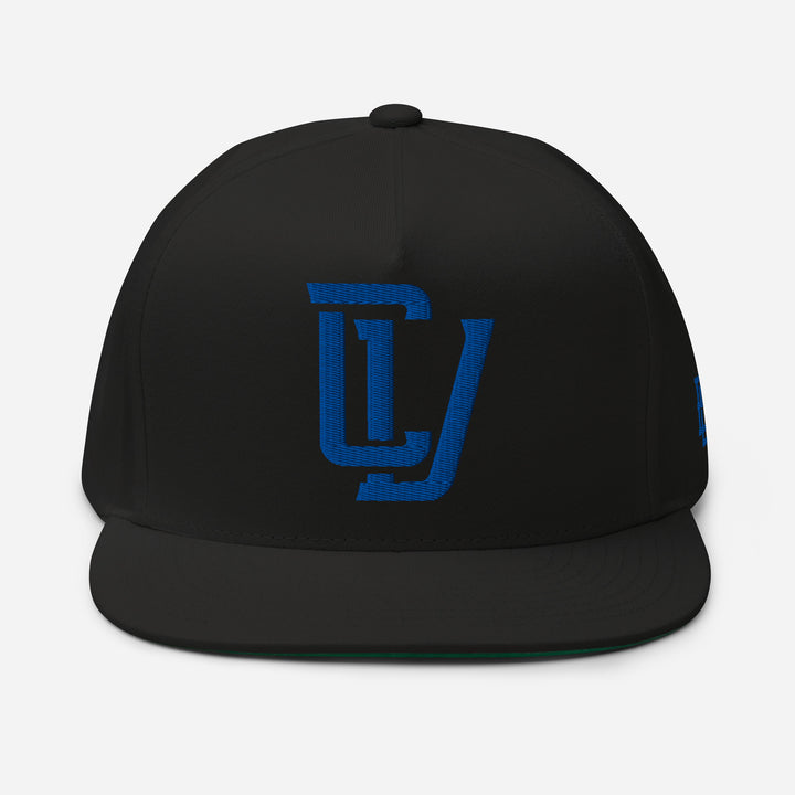 "CV" Flat Bill Cap | E Luna Brand ESSENTIAL | 2 Royal Thread Logos
